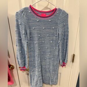 Lilly Pulitzer Blue Dress with Pink Trim